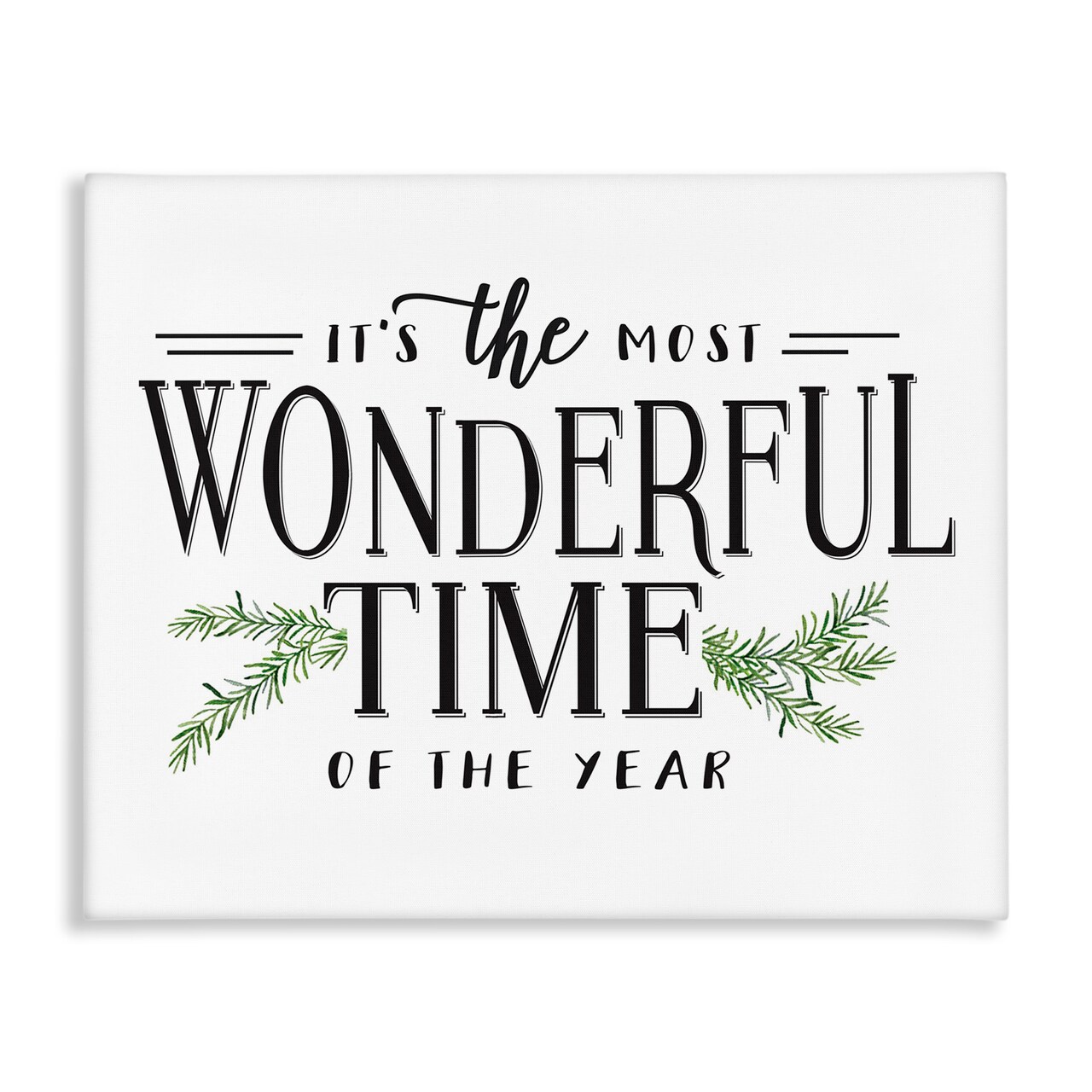 Stupell Industries Classic Vintage Christmas Phrase Canvas Wall Art